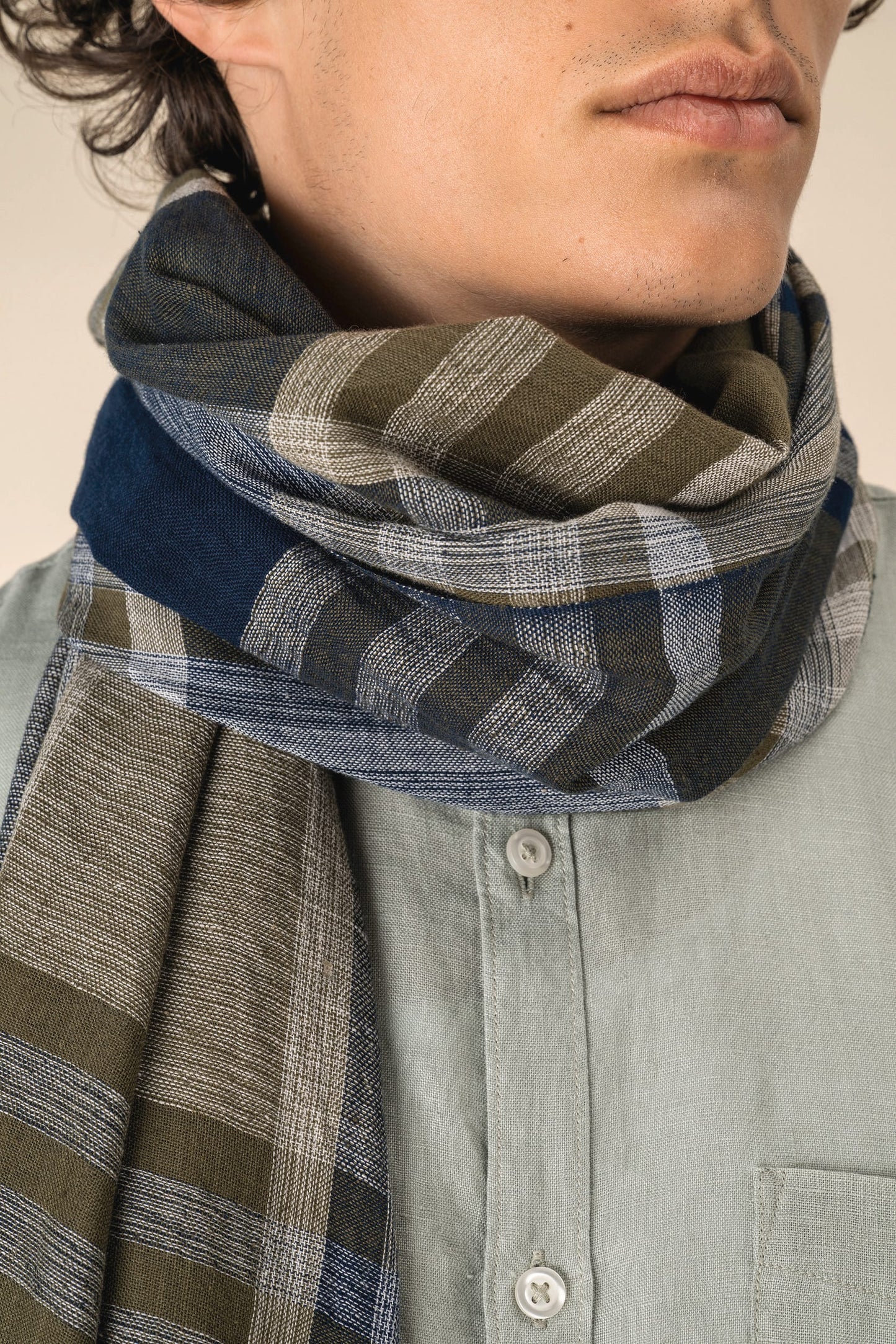 SCI12 - Sciarpa passe-partout in fine cotone naturale