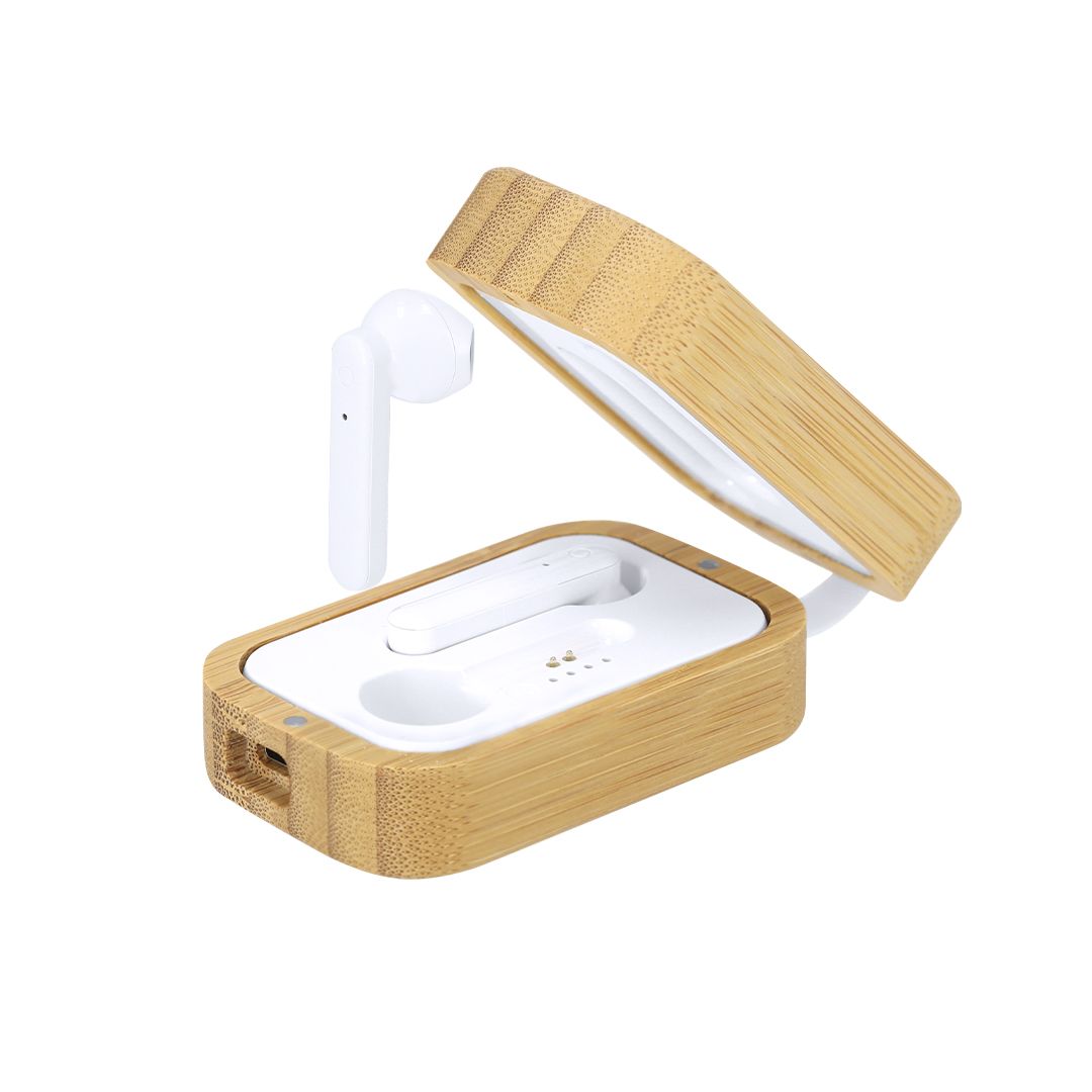 AUR01 - auricolari wireless minimal in custodia soft earth