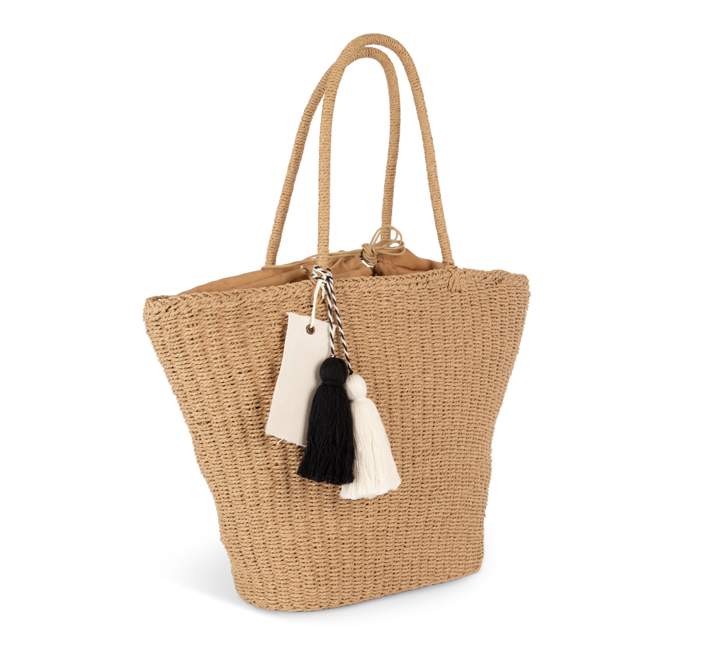 Borsa shopping a spalla in fibra di carta: stile naturale e praticità quotidiana