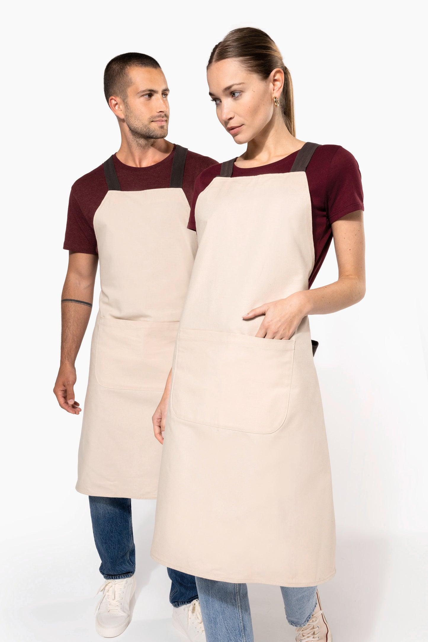 GRE01 - Grembiule Professionale in Canvas di Cotone Pesante Regolabile