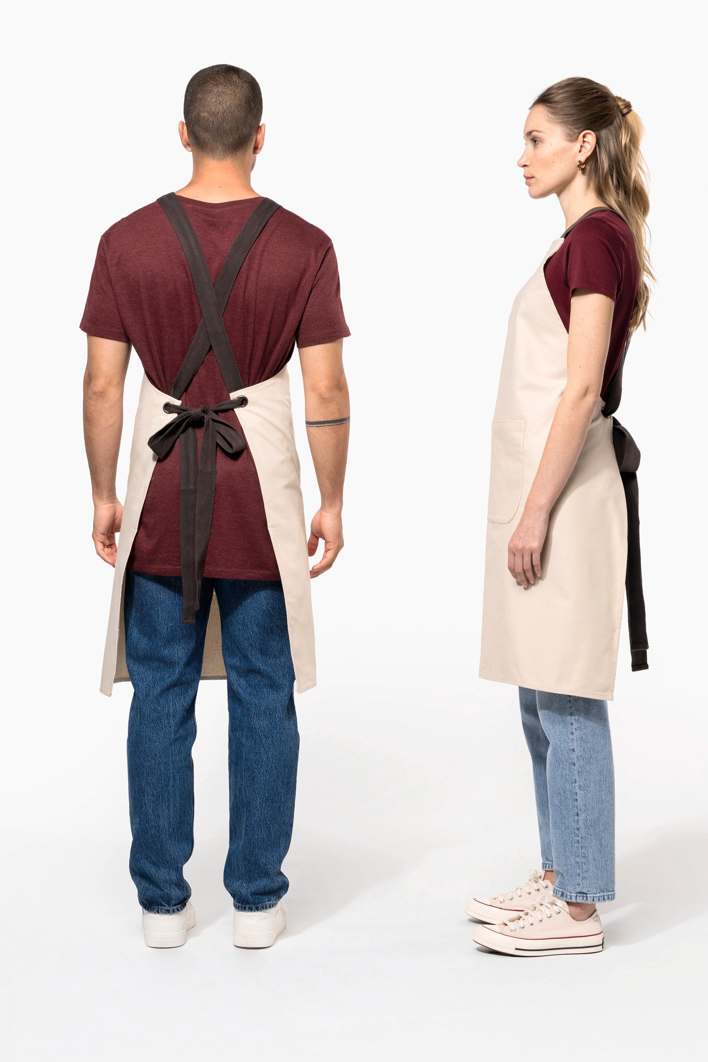 GRE01 - Grembiule Professionale in Canvas di Cotone Pesante Regolabile