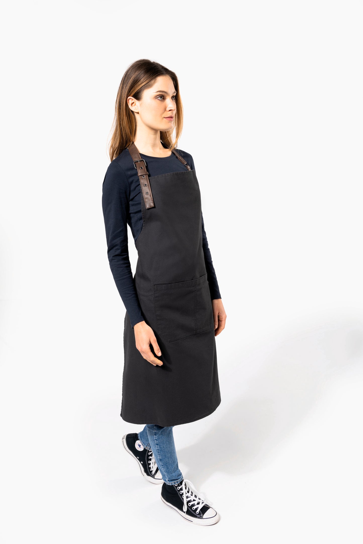 GRE02 - Grembiule da Atelier in Canvas di Cotone Strutturato