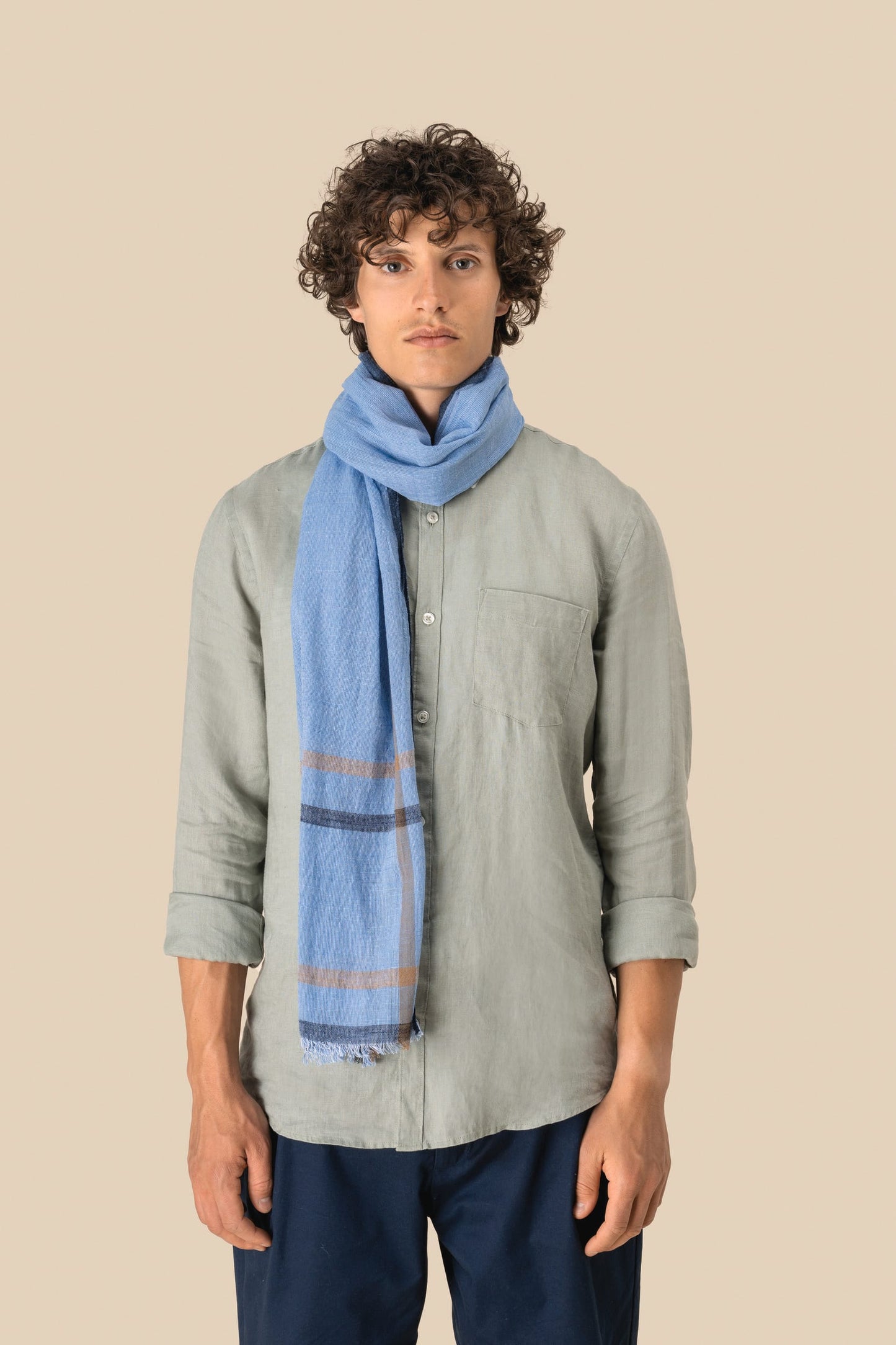 SCI04 - Sciarpa passe-partout in fine cotone naturale