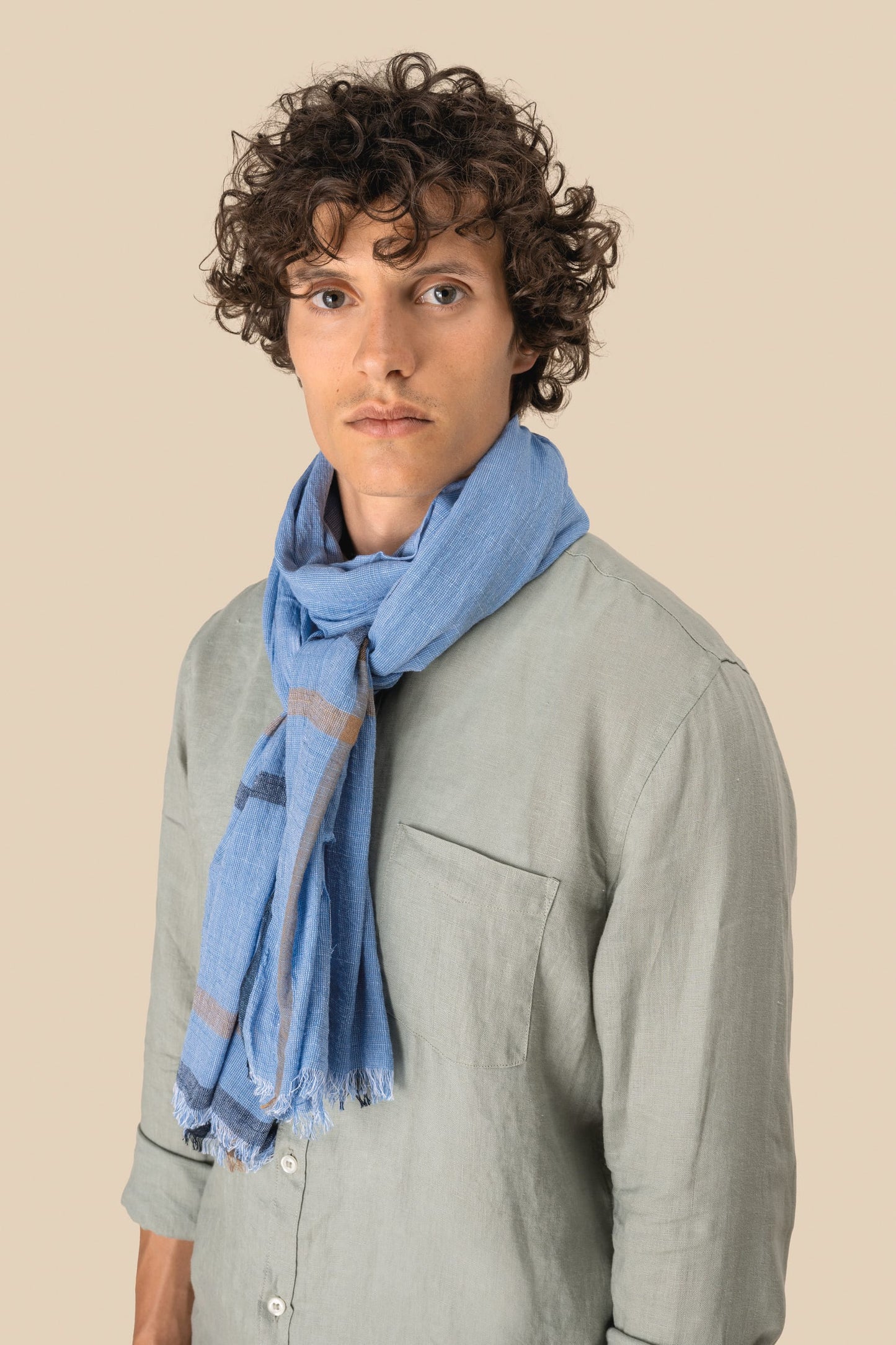 SCI04 - Sciarpa passe-partout in fine cotone naturale