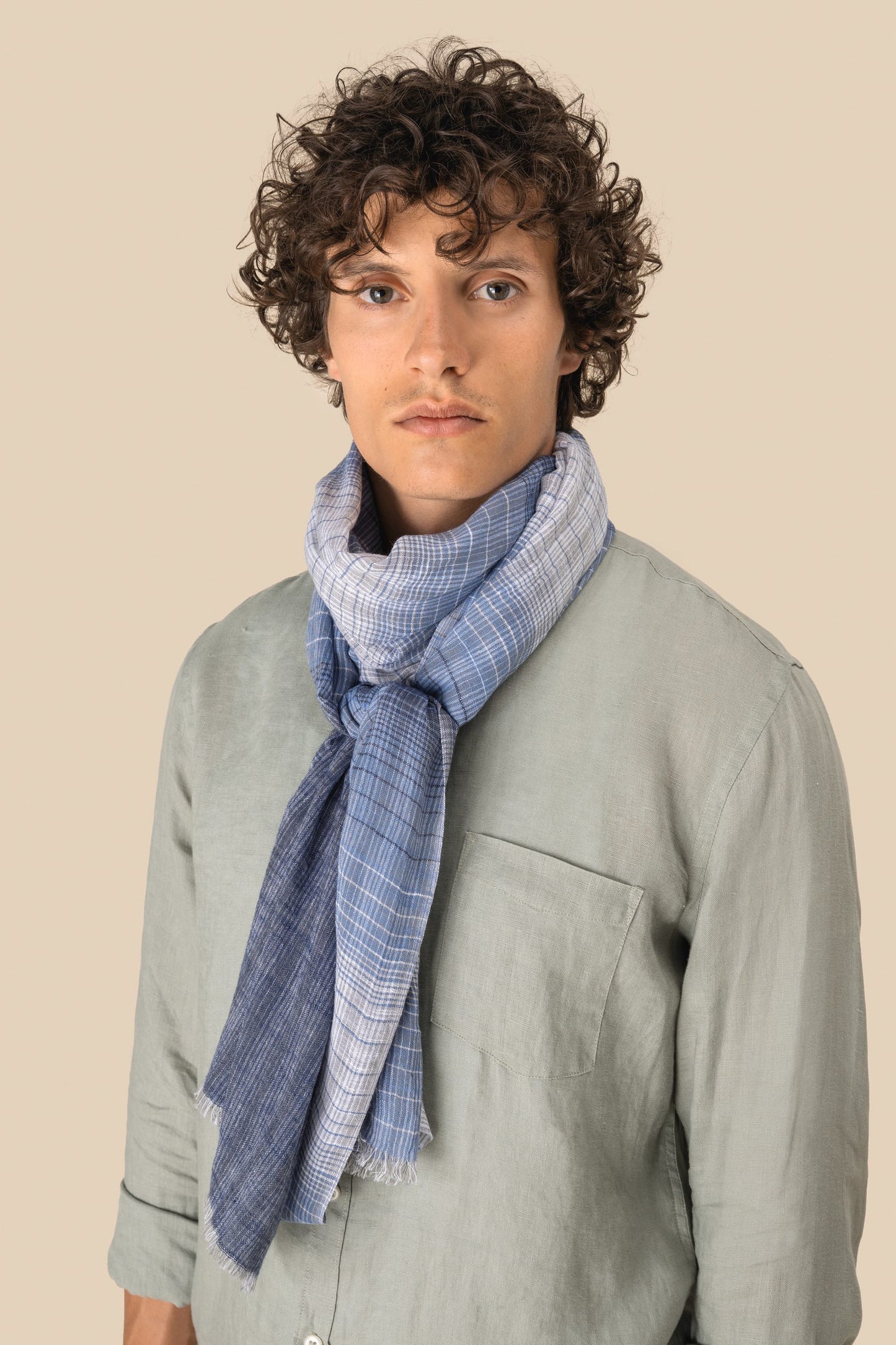 SCI08 - Sciarpa passe-partout in fine cotone naturale