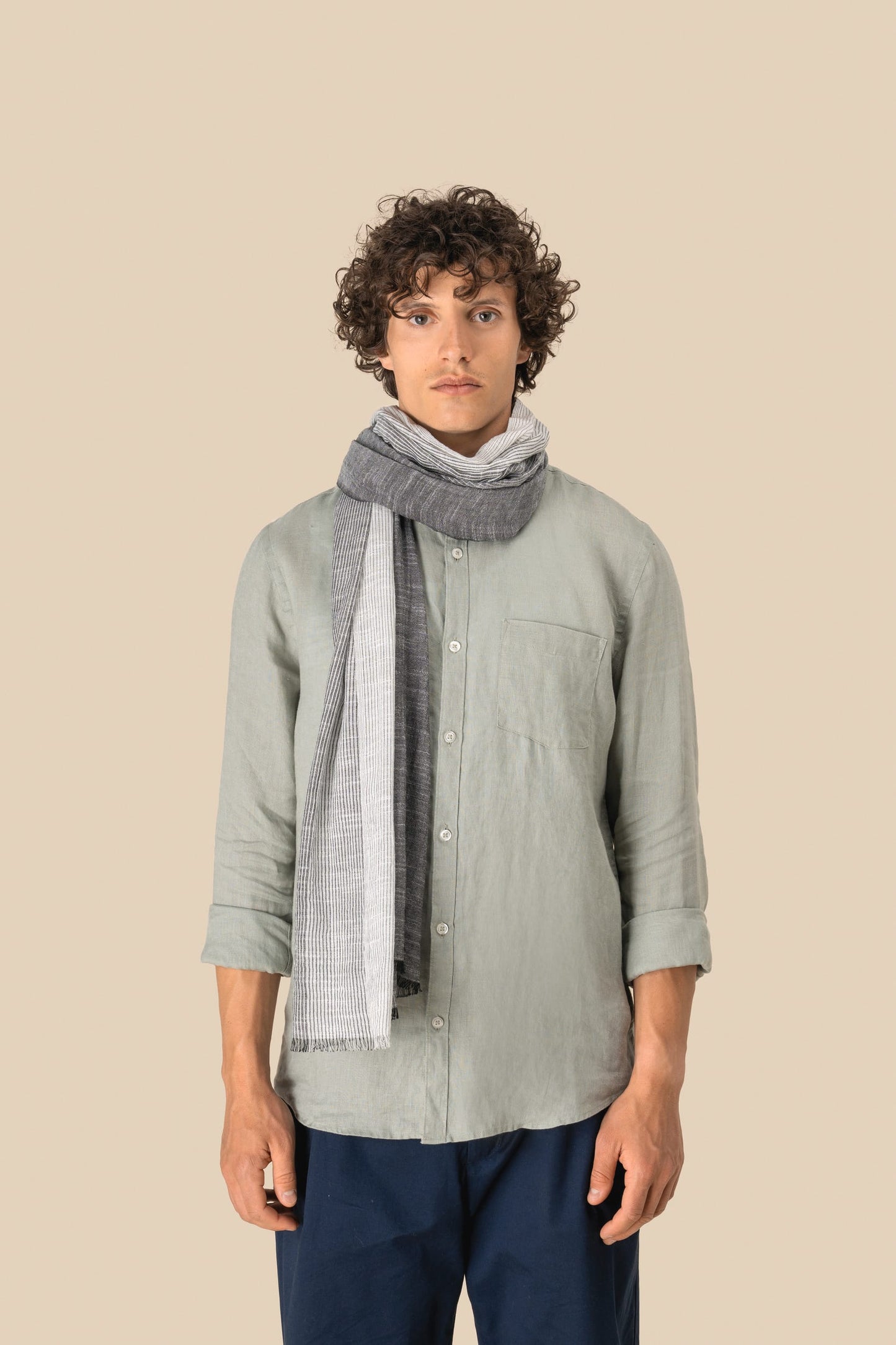 SCI09 - Sciarpa passe-partout in fine cotone naturale