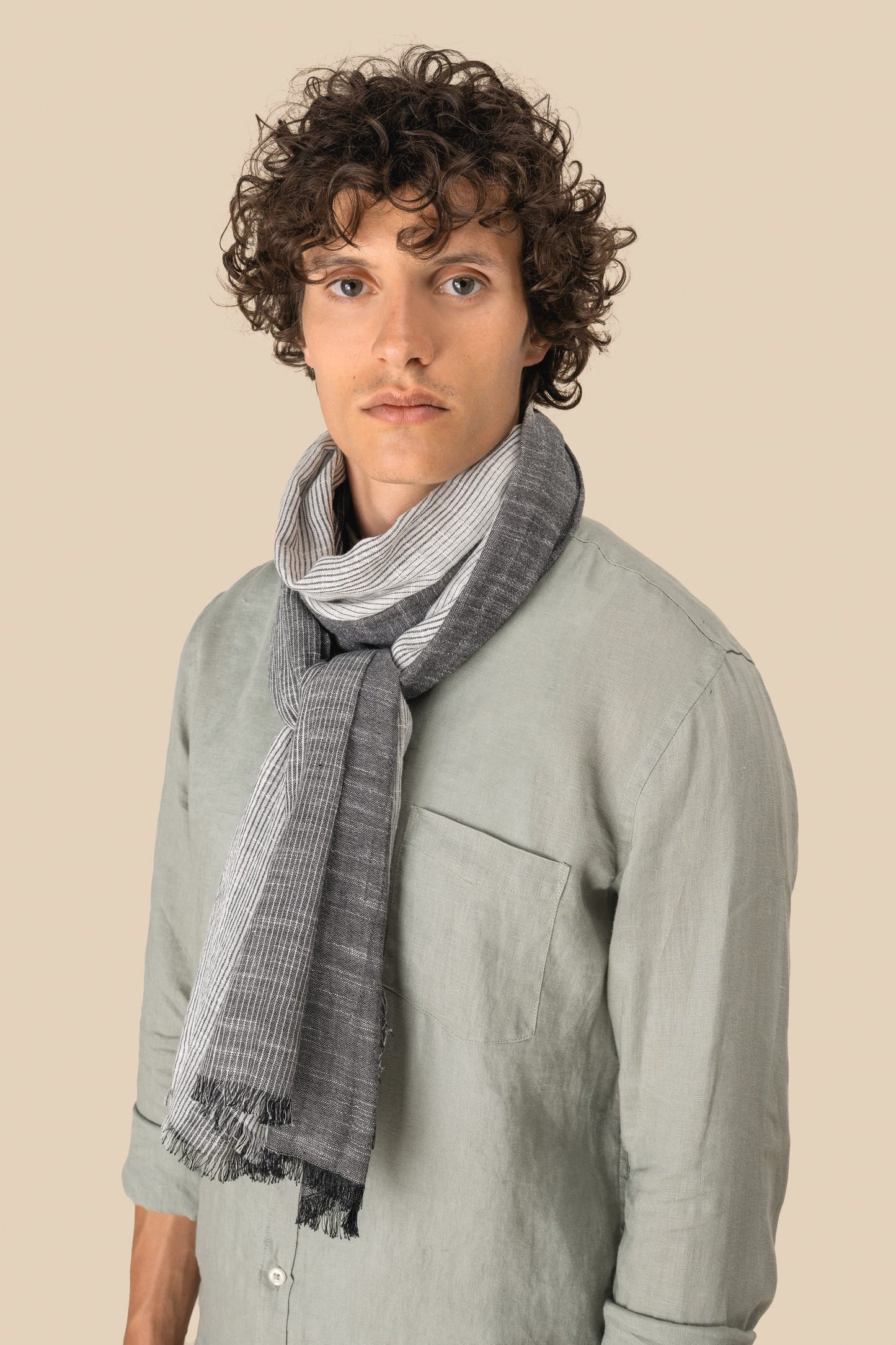 SCI09 - Sciarpa passe-partout in fine cotone naturale