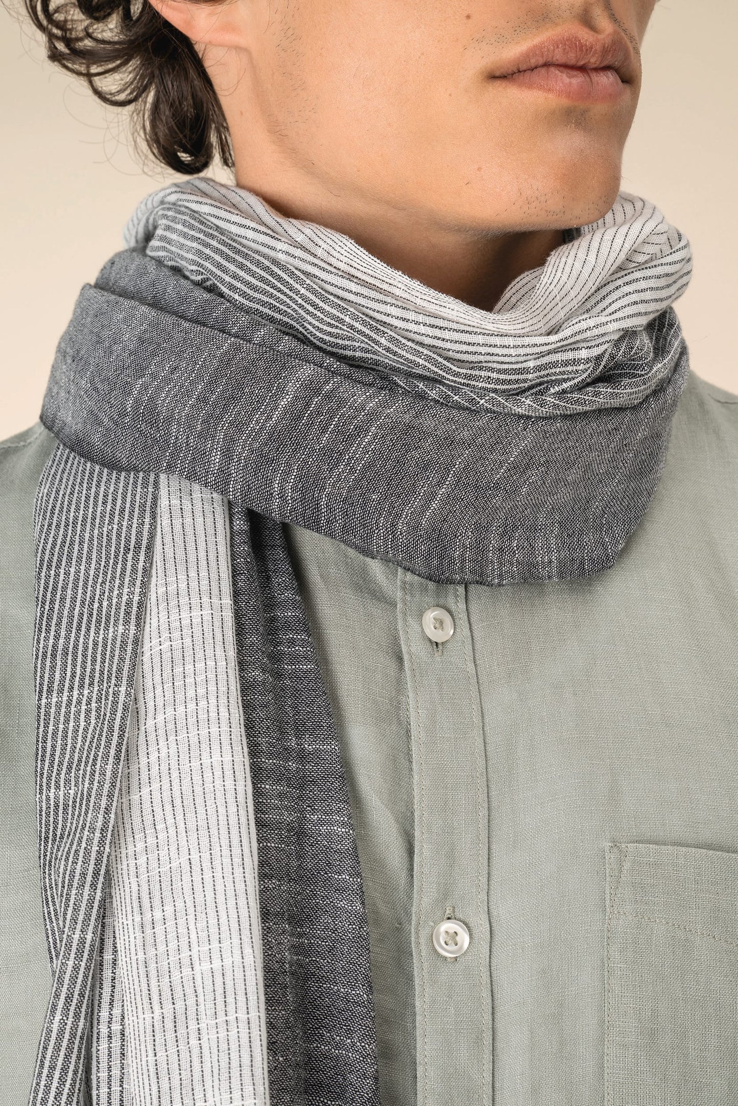 SCI09 - Sciarpa passe-partout in fine cotone naturale
