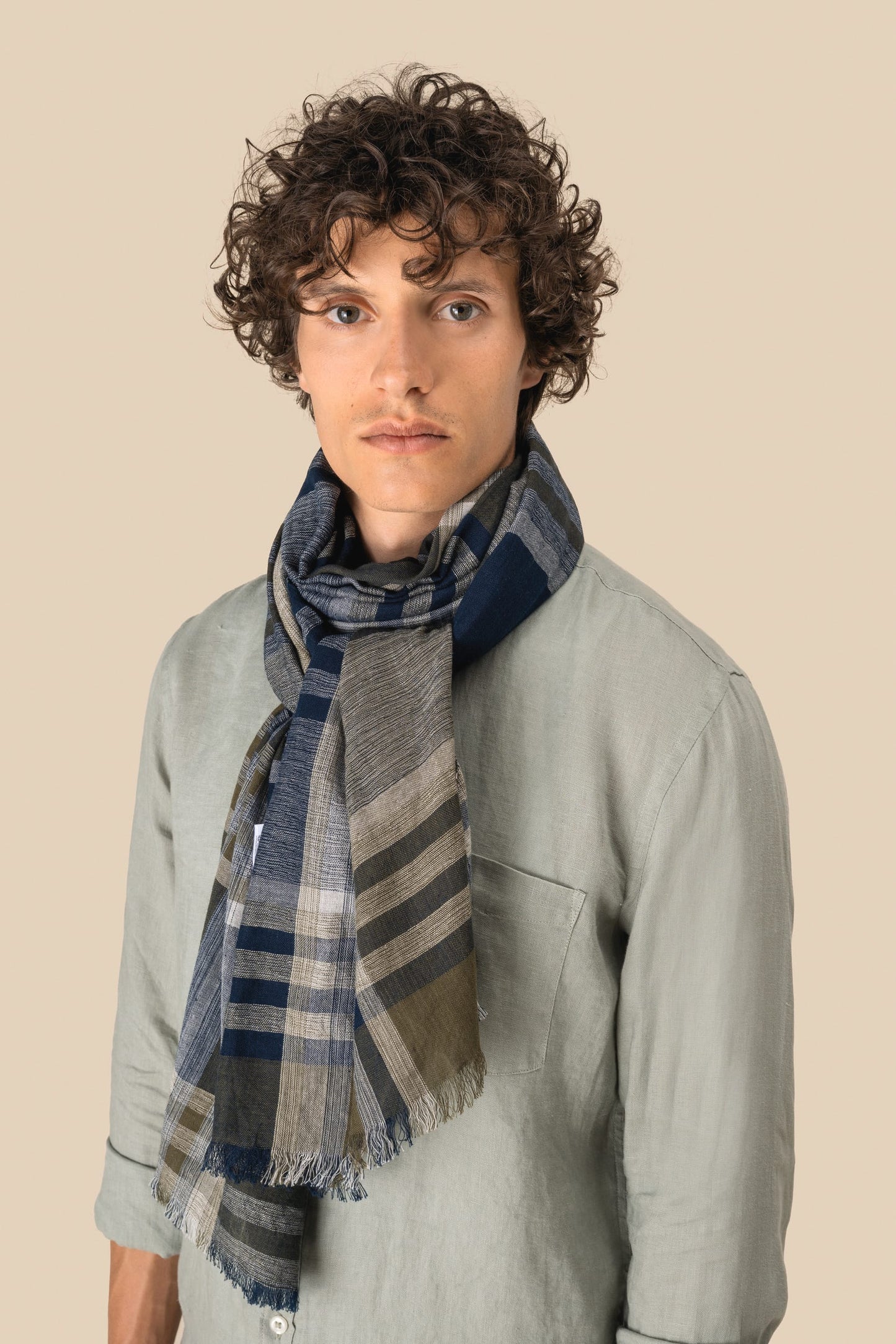 SCI12 - Sciarpa passe-partout in fine cotone naturale