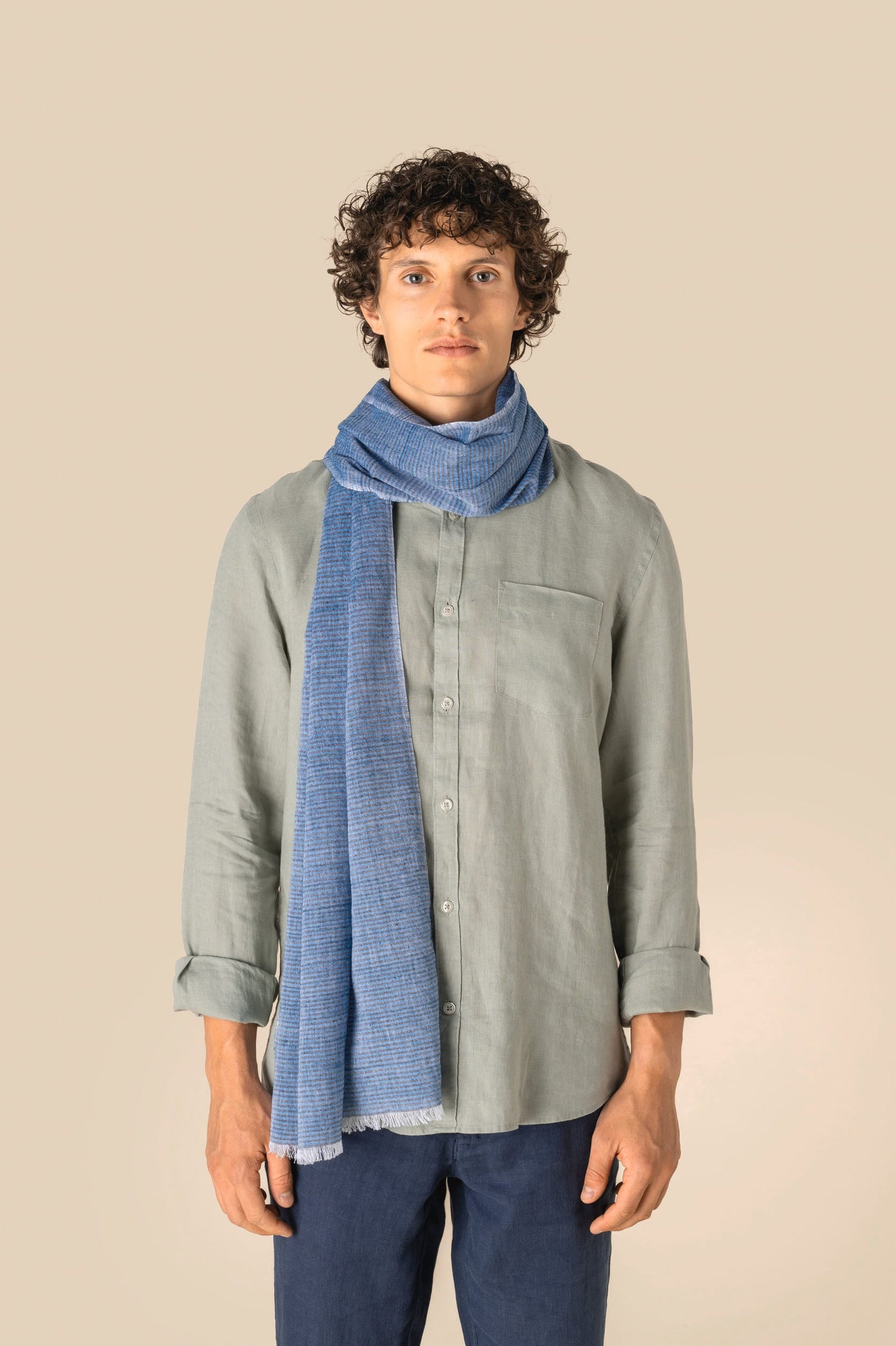 SCI17 - Sciarpa passe-partout in fine cotone naturale